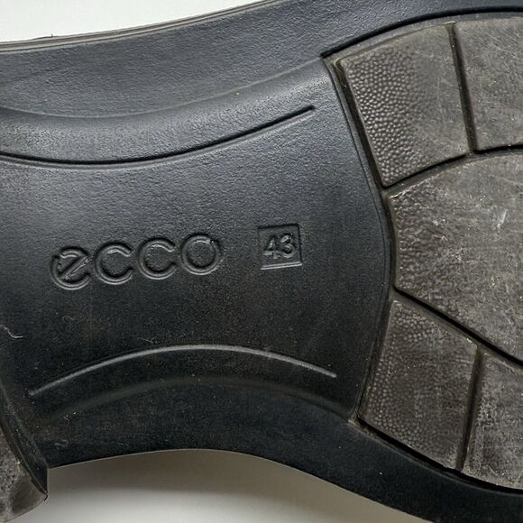 Ecco Helsinki Derby Shoes Mens 9 - 9.5 EU 43 Brown Leather Apron Toe Lace Up - Picture 14 of 14